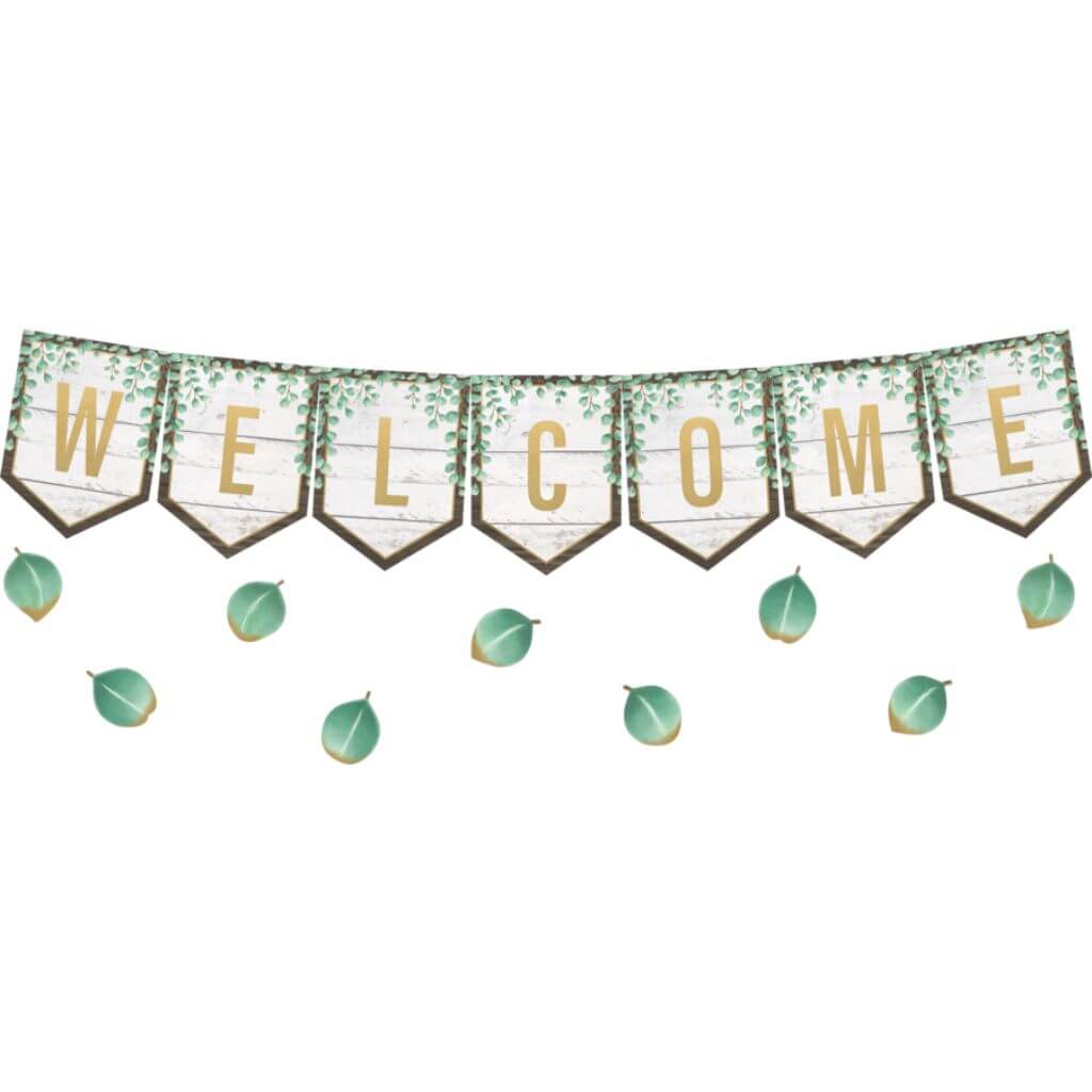 Eucalyptus Pennants Welcome Bulletin Board