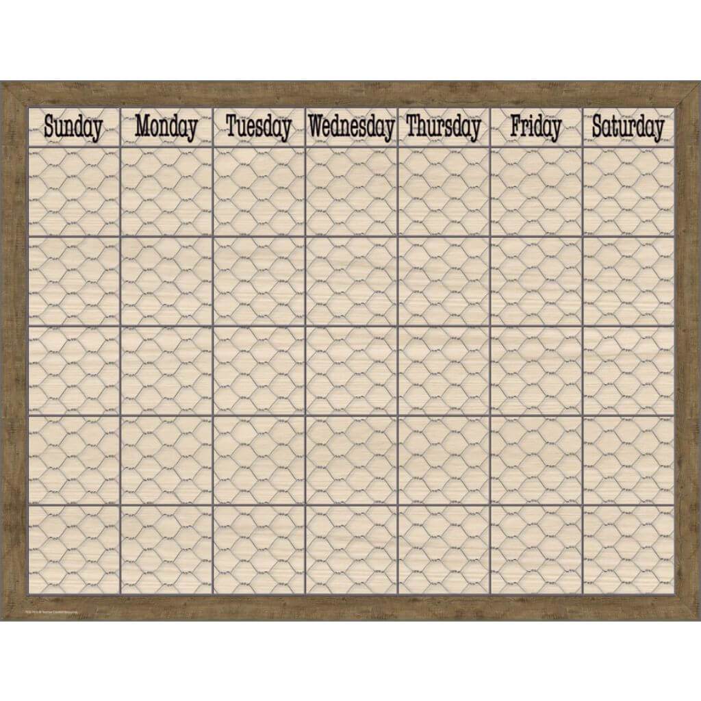 Chicken Wire Calendar Chart Home Sweet Classroom