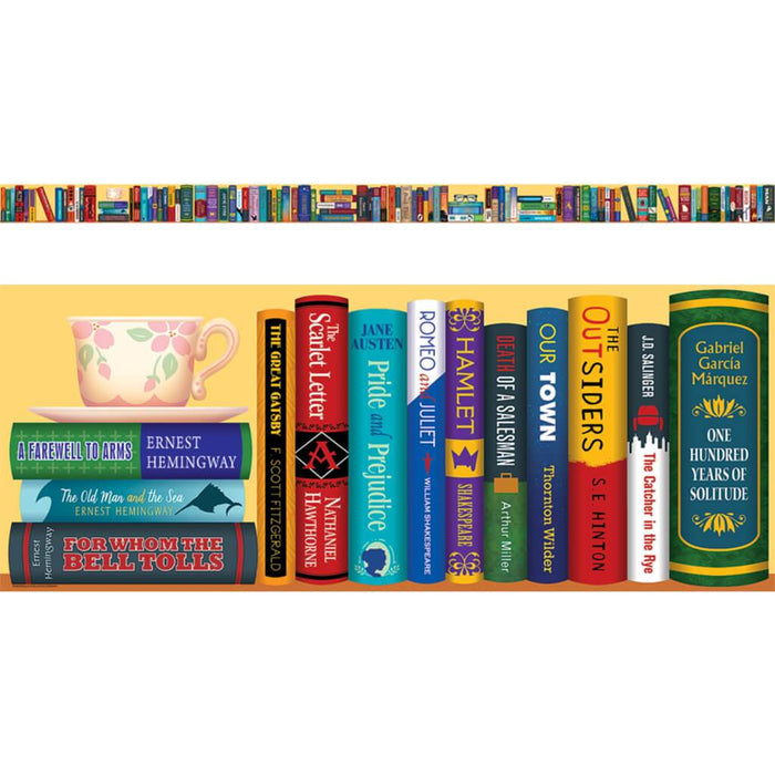Bookshelf Of The Classics Chalkboard Topper