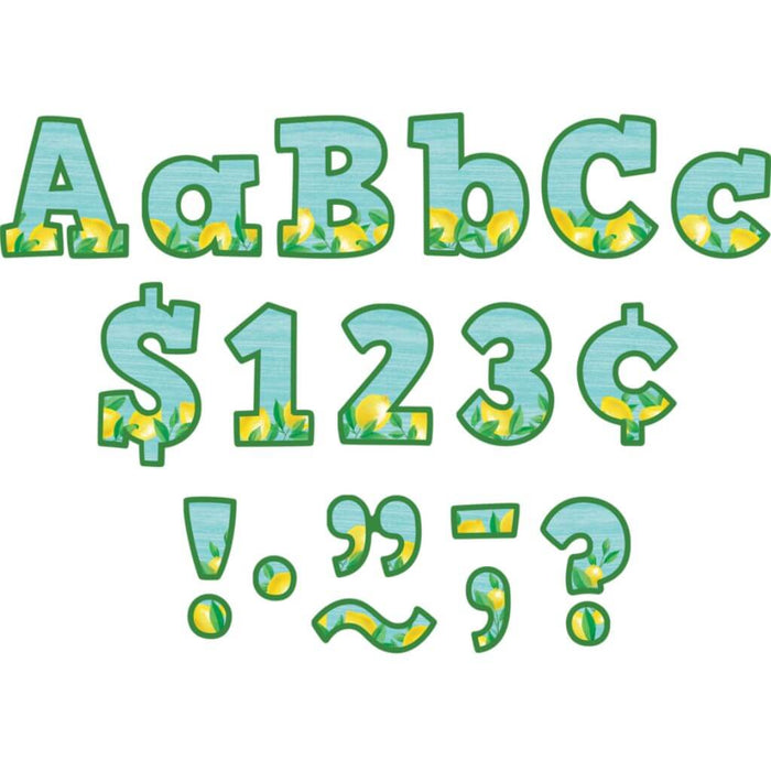 Lemon Zest Bold Block Letters Combo Pack 4In