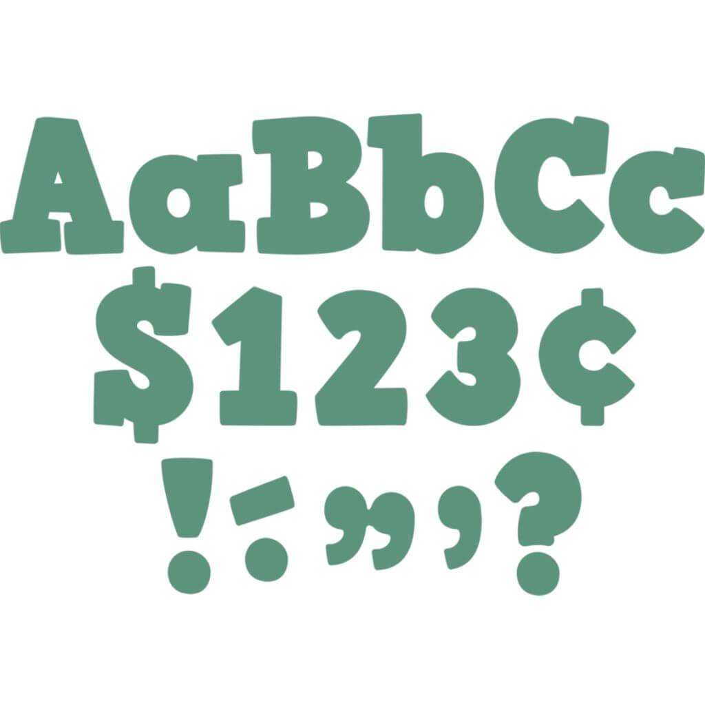 Eucalyptus Green Block Letters Bold Combo Pack 4In