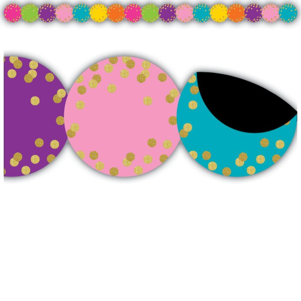 Confetti Circles Die-Cut Magnetic Border