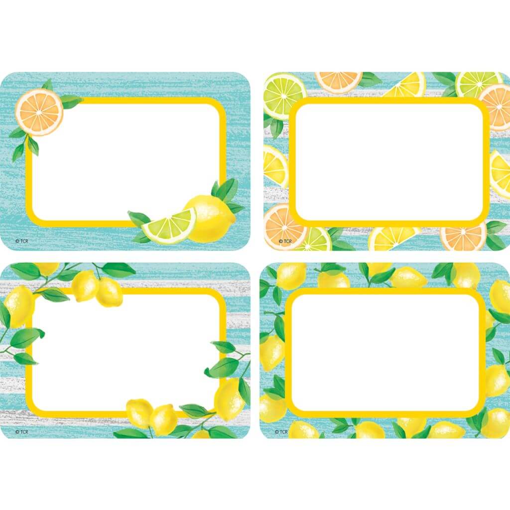 Lemon Zest Name Tags/ Labels Multi-Pack
