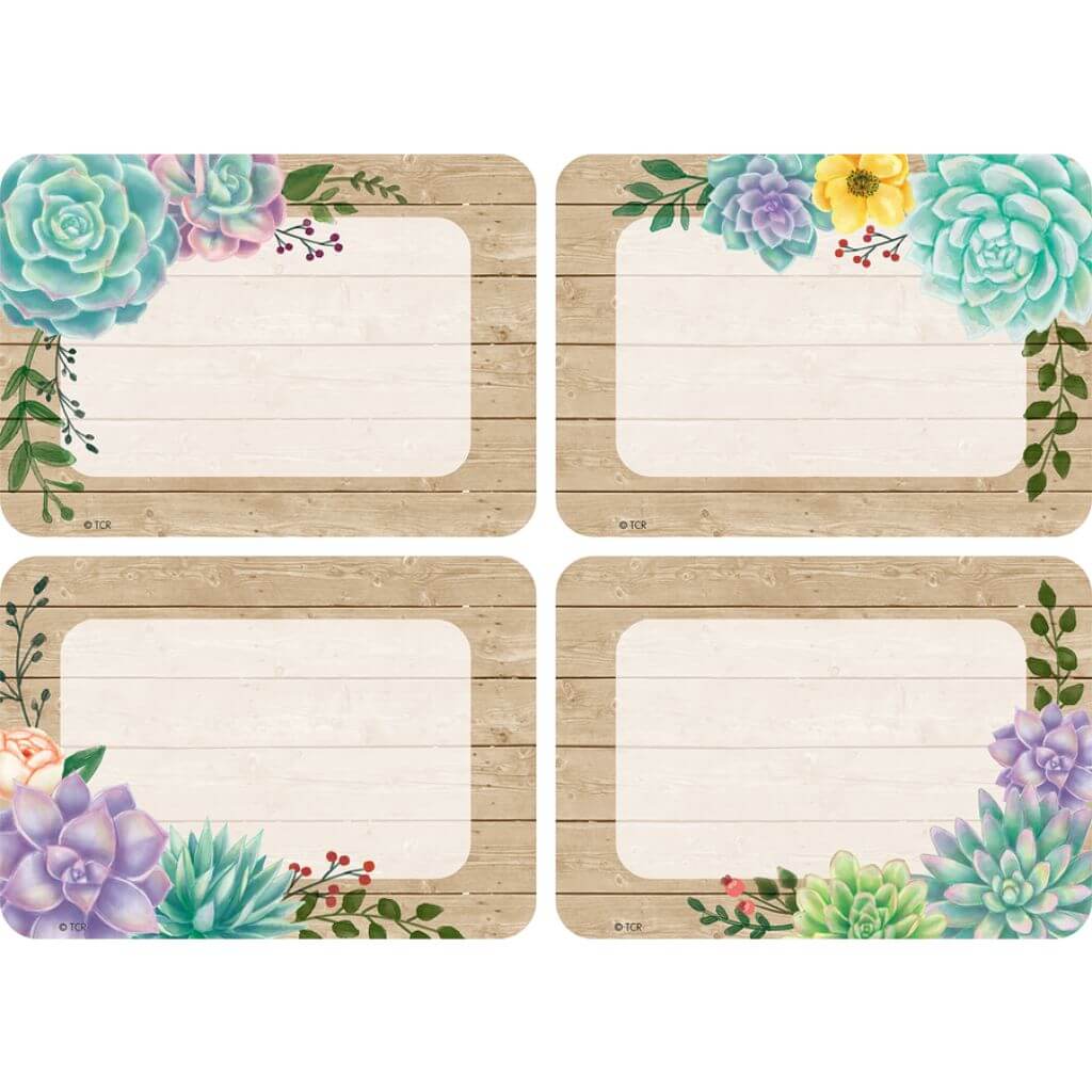 Rustic Bloom Name Tags/ Labels Multi-Pack