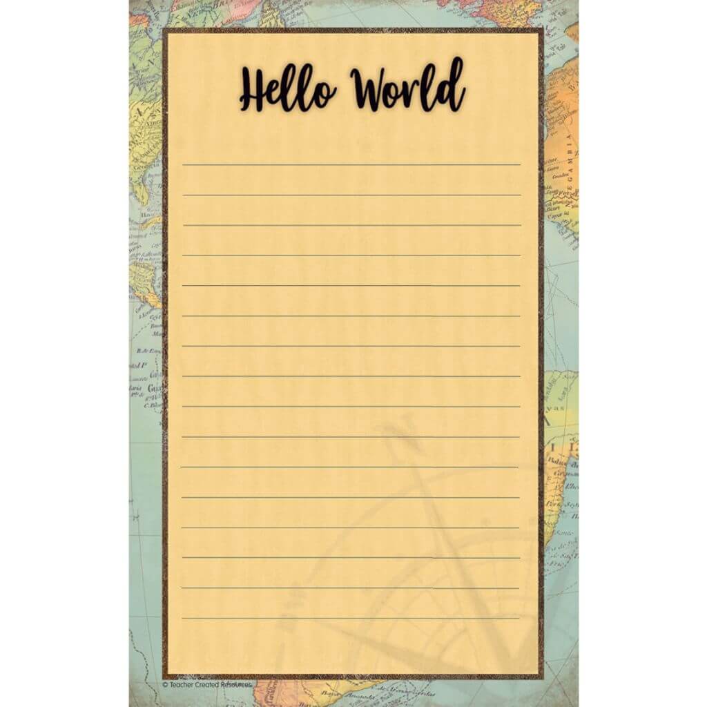 Travel The Map Notepad