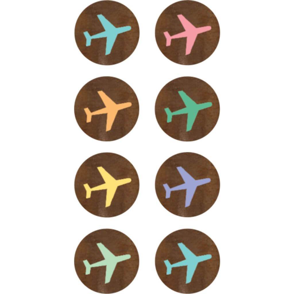 Travel The Map Airplanes Mini Stickers