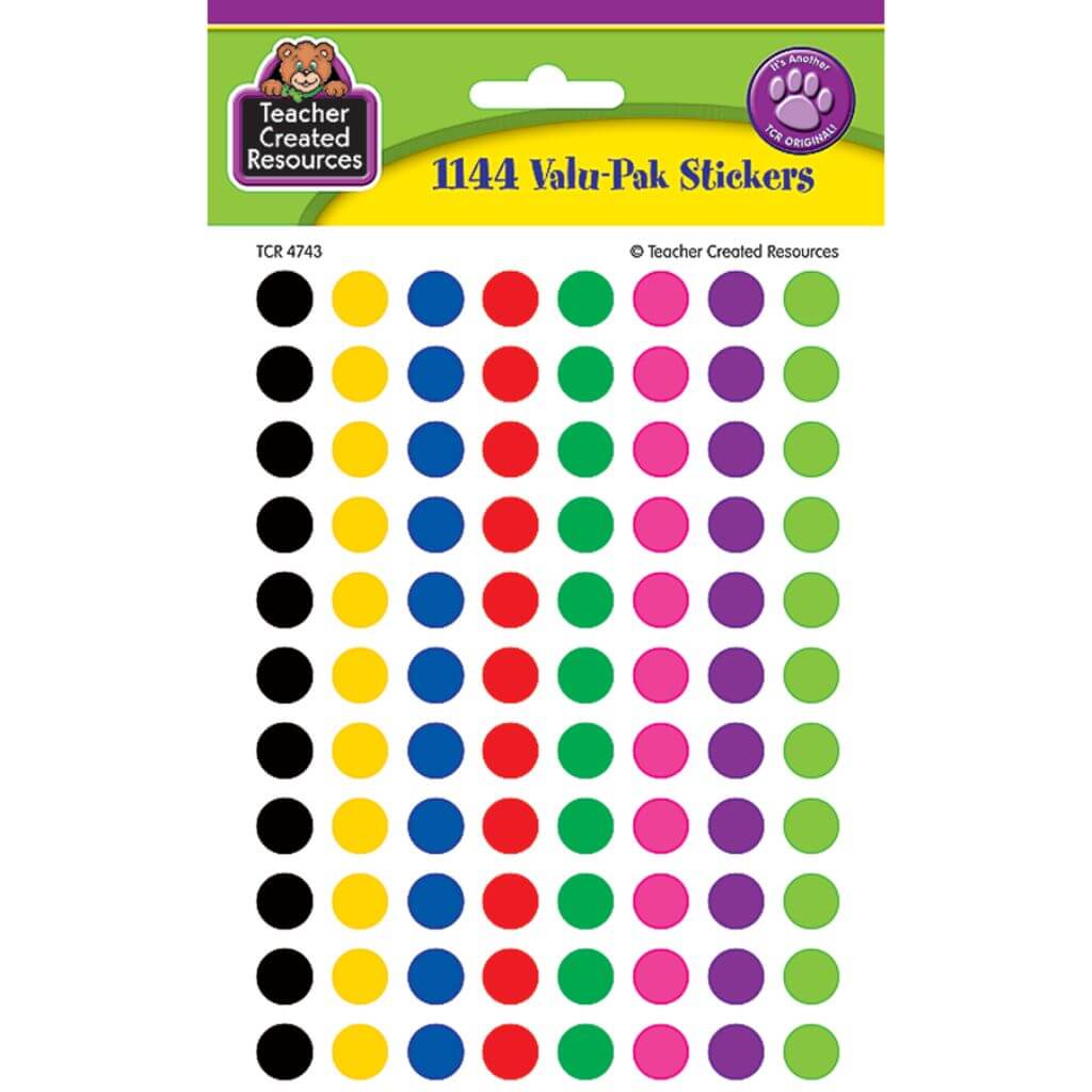 Colorful Circles Mini Stickers Valu-Pak