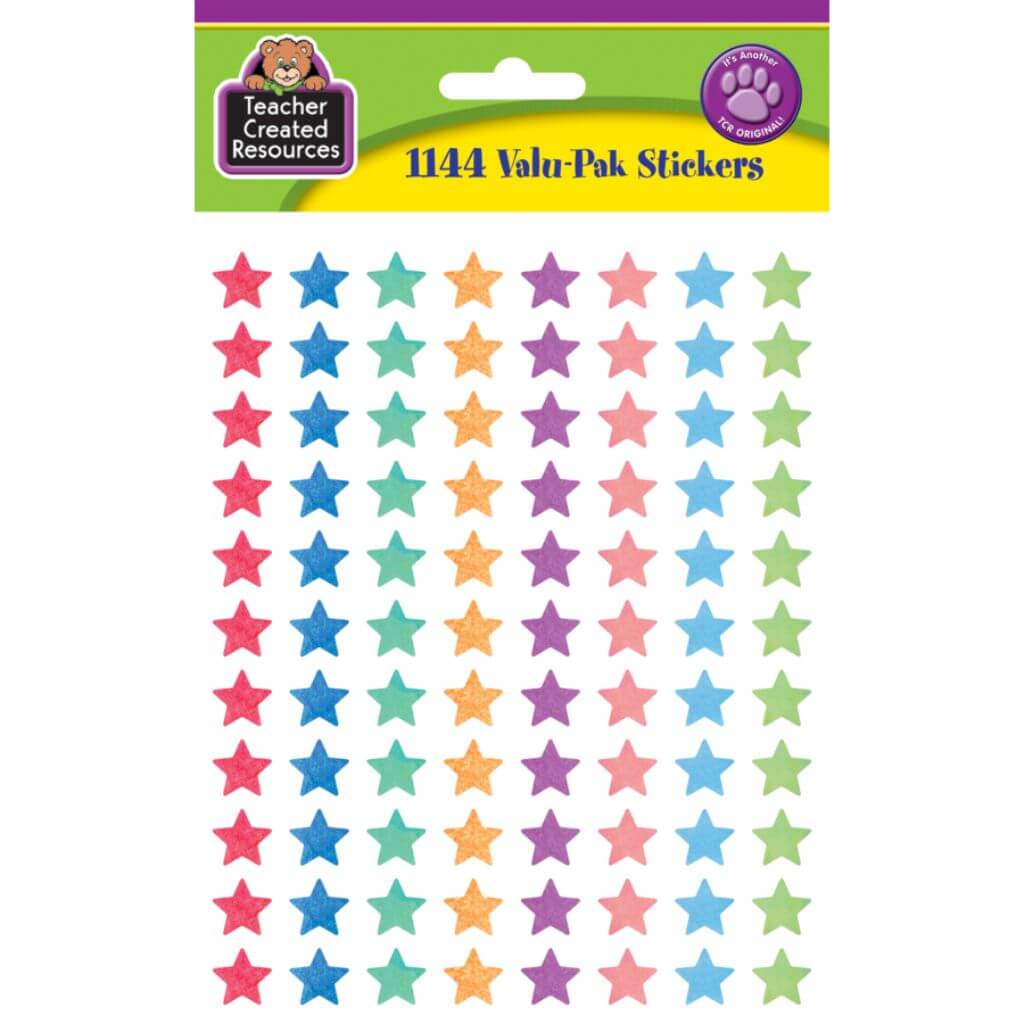 Watercolor Stars Mini Stickers Valu-Pak