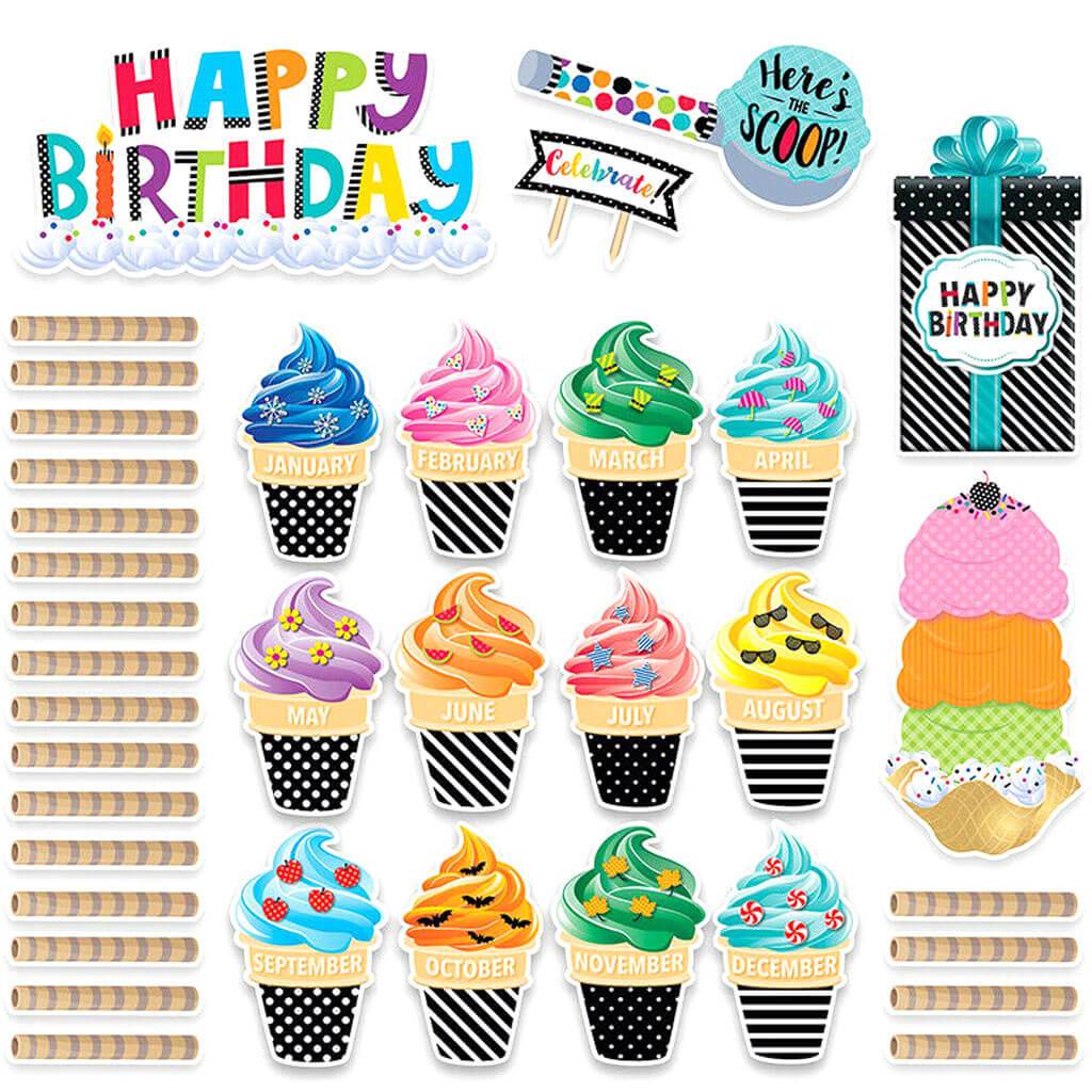 Bold &amp; Bright Happy Birthday Mini Bulletin Board