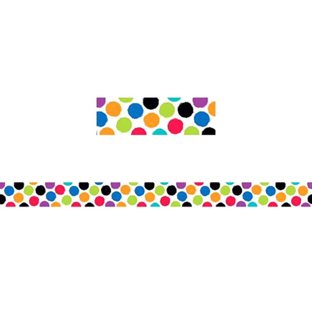 Bold &amp; Bright Colorful Spots Border