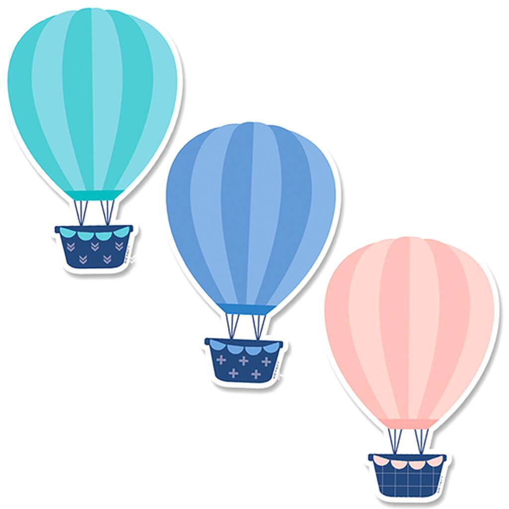 Calm &amp; Cool Hot Air Balloons 6in Designer Cut Outs