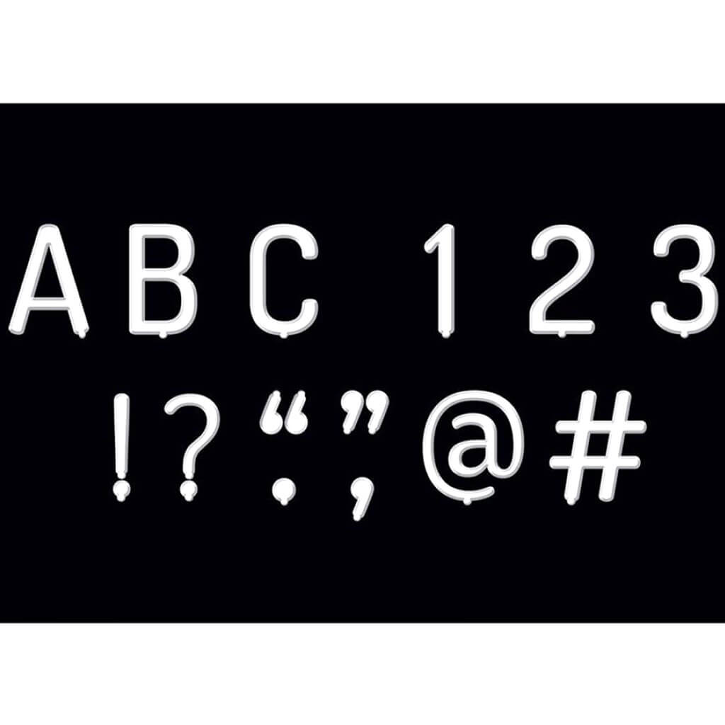 White Letter Board 1in Uppercase Letter Stickers