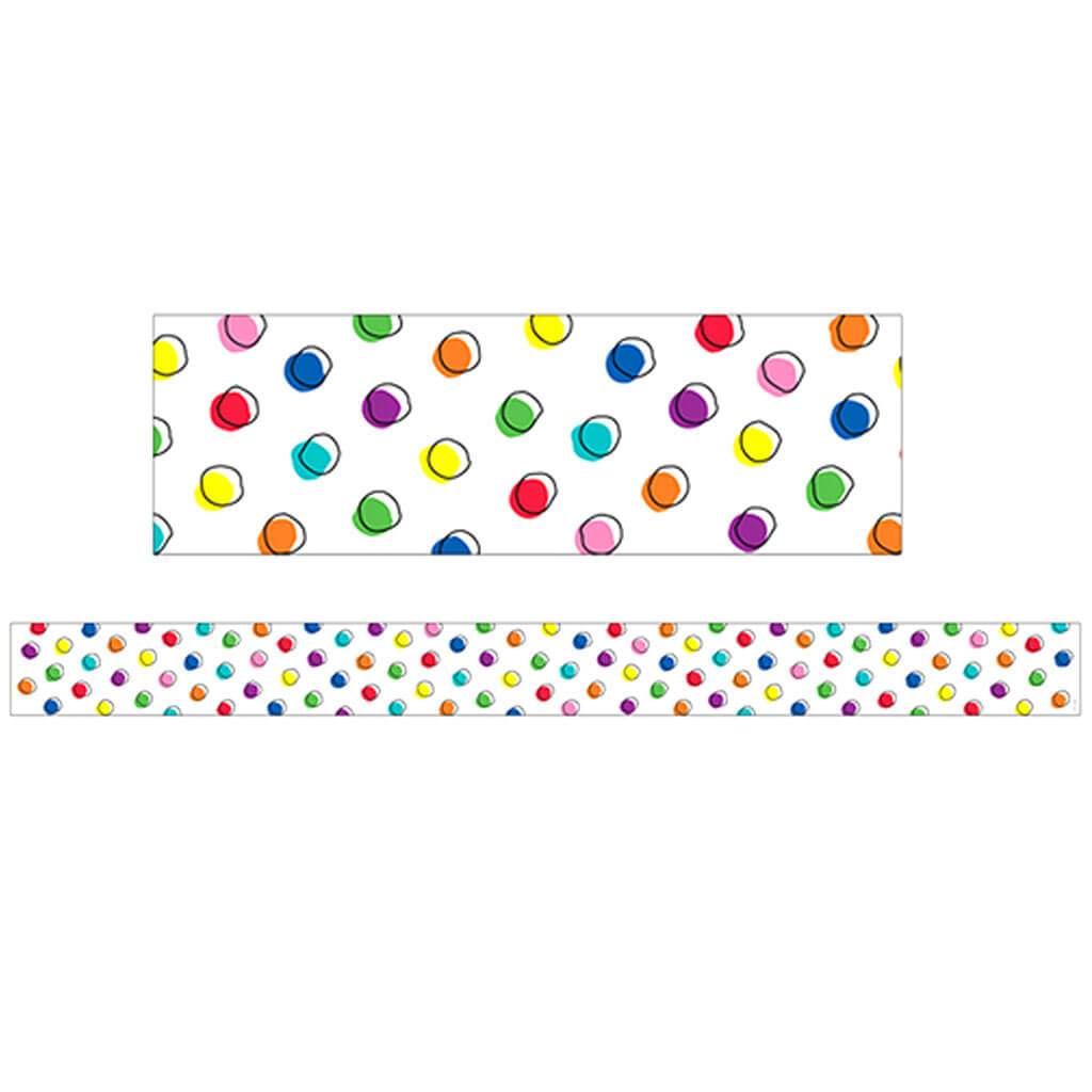 Doodle Dots on White Border