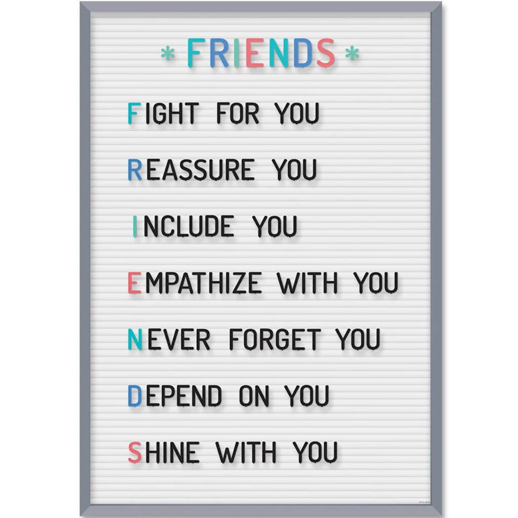 FRIENDS Letter Board Inspire U Poster