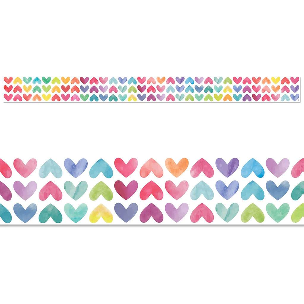 Colorful Hearts Border