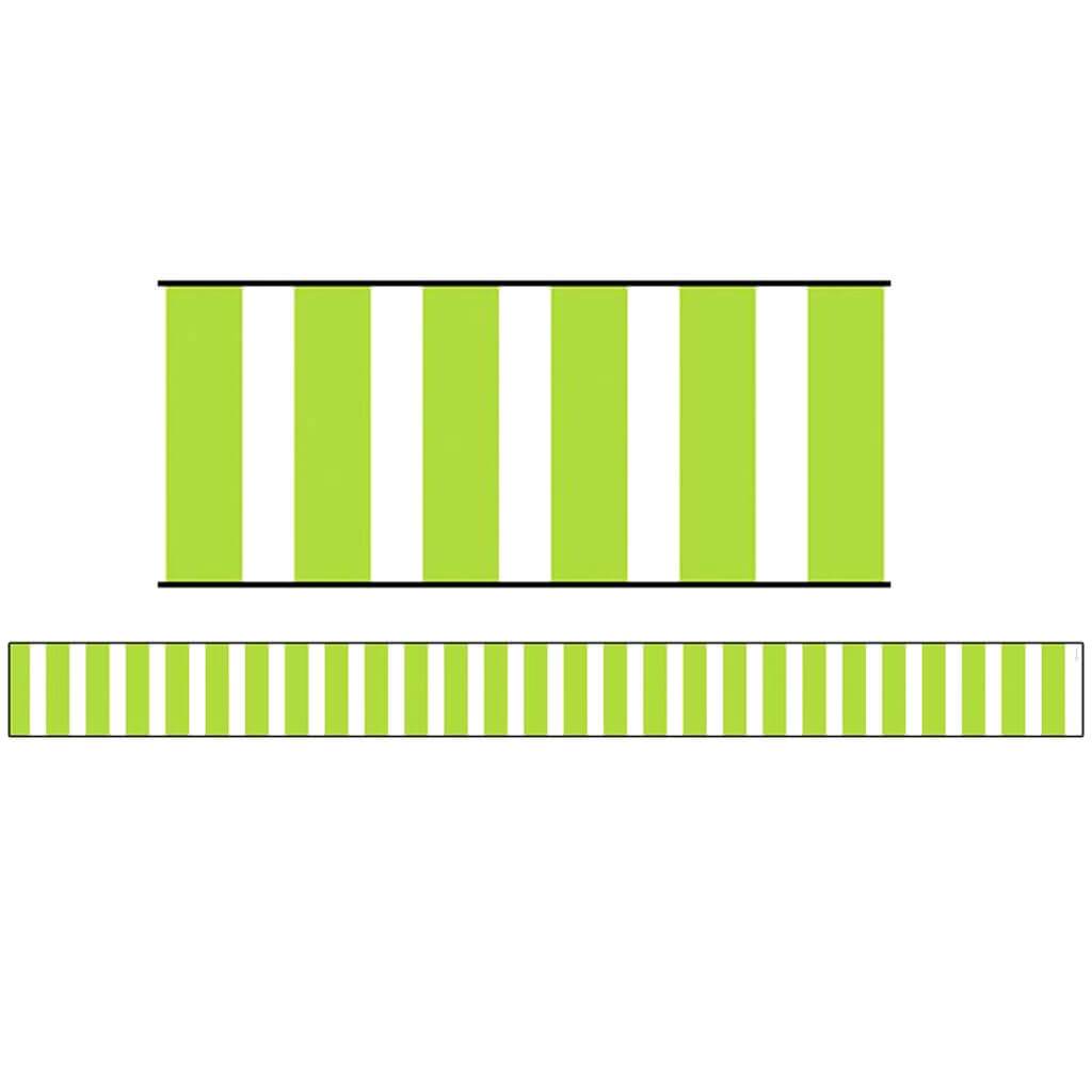 Lime Green Bold Stripes Border