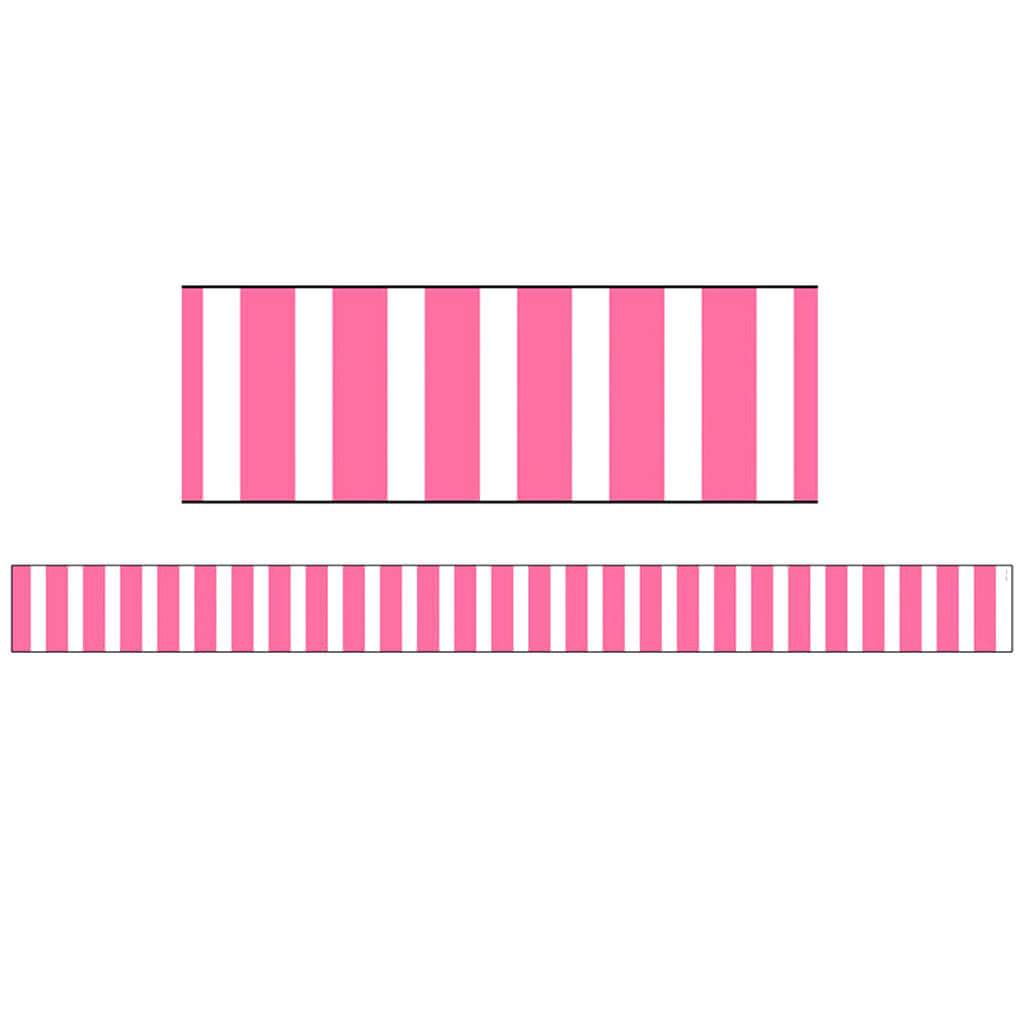 Pink Bold Stripes Border