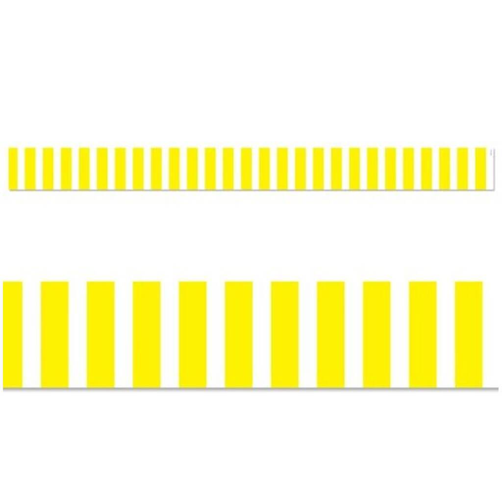 Yellow Bold Stripes Border