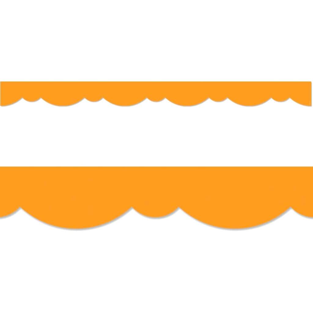 Orange Stylish Scallops Border