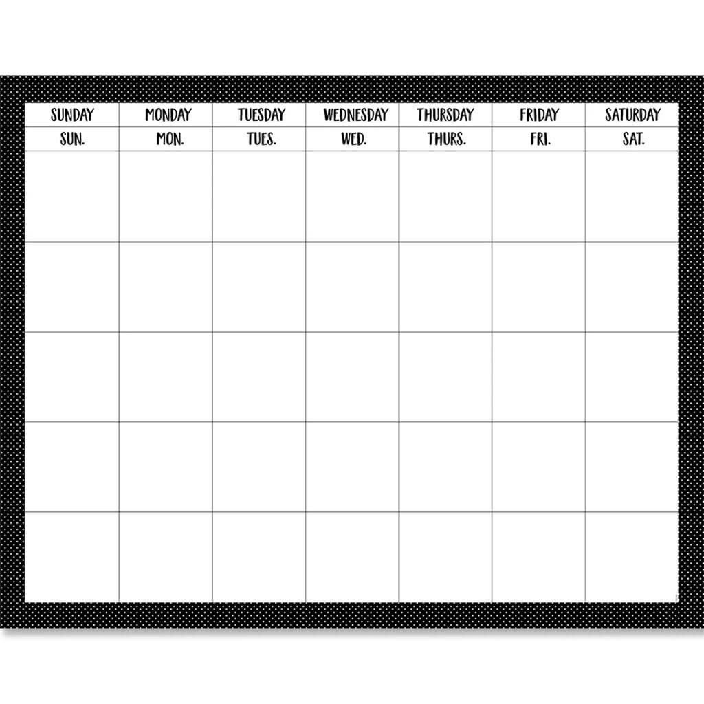 Swiss Dots Calendar Chart