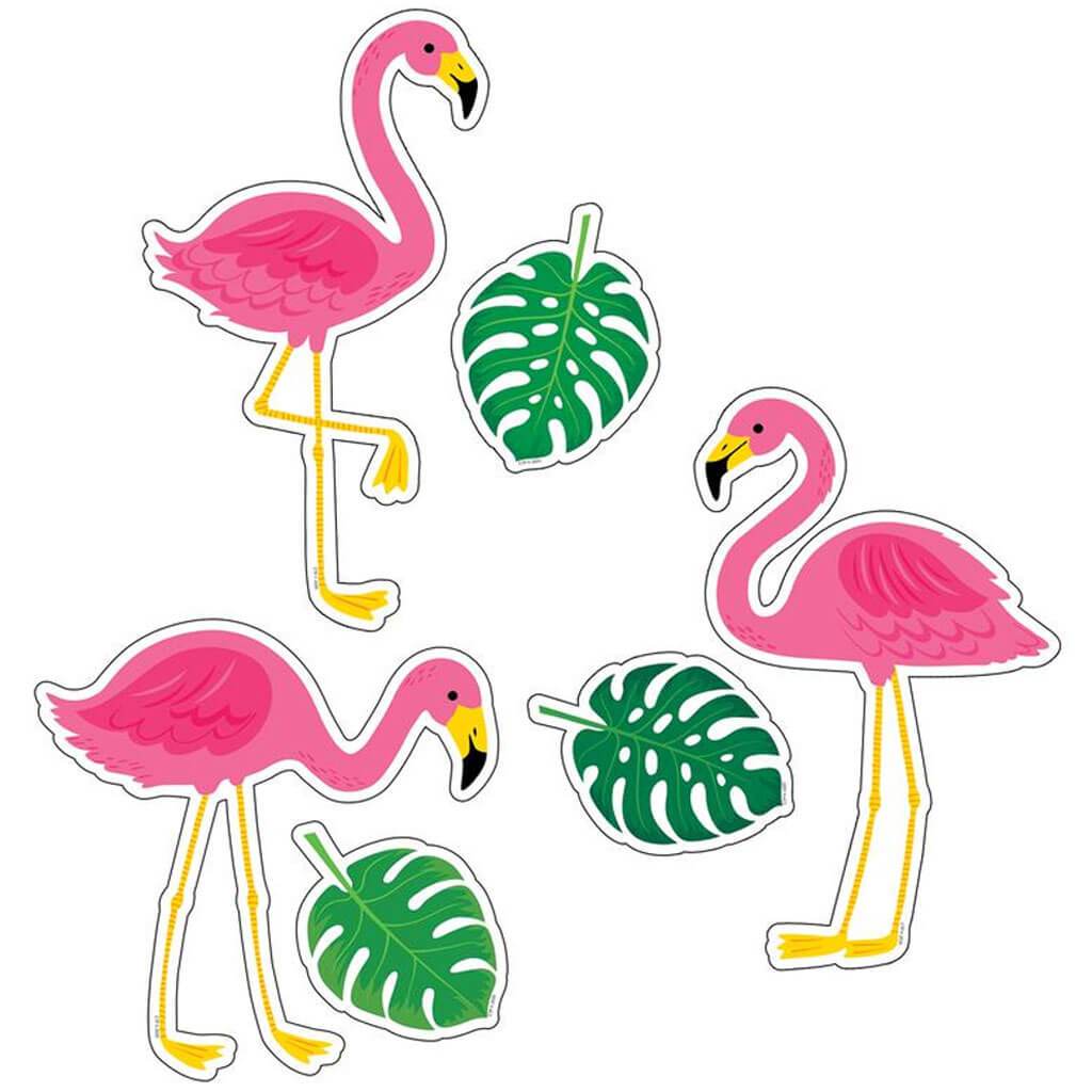 Palm Paradise Flamingo Fun 6in Designer Cut Outs