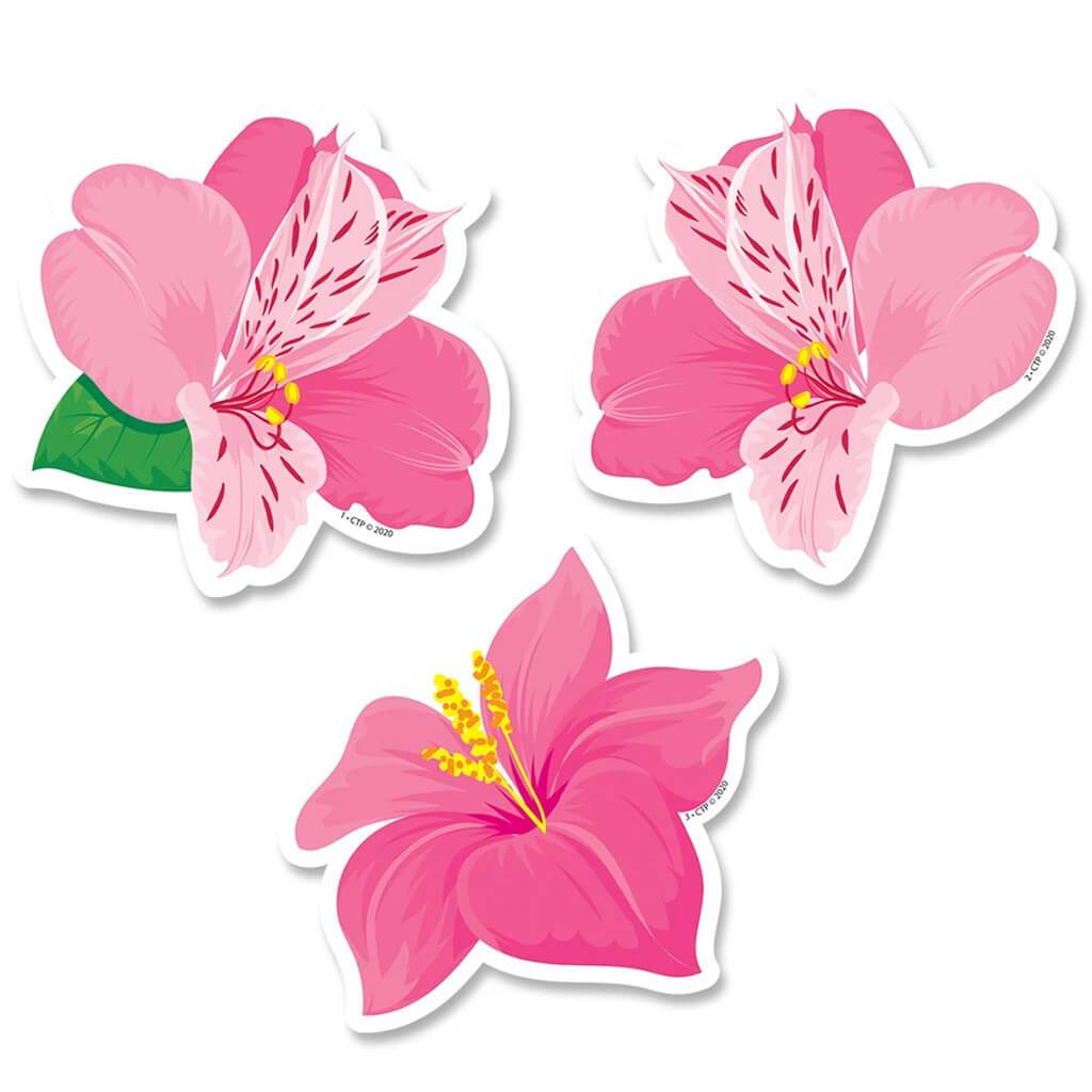 Palm Paradise Pink Blooms 3in Designer Cut Outs