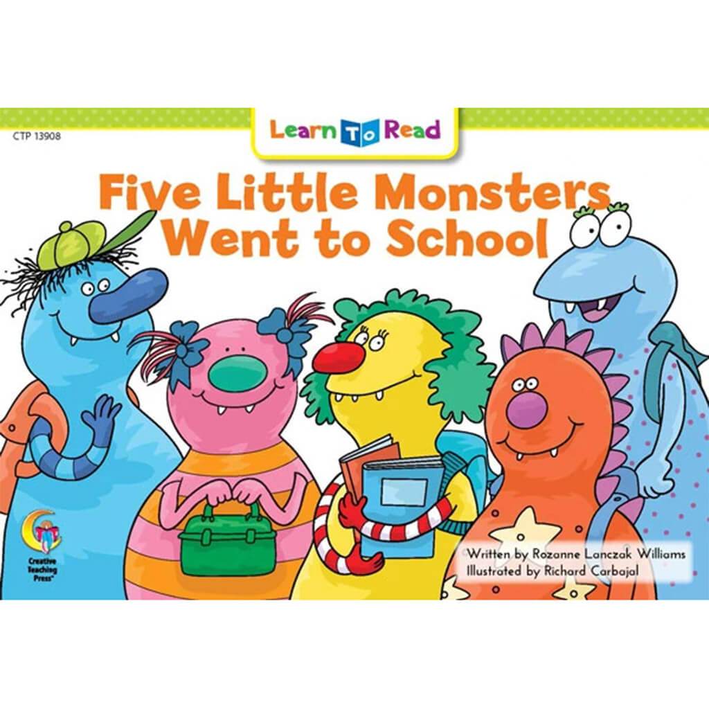 Five Little Monsters Went to School Book