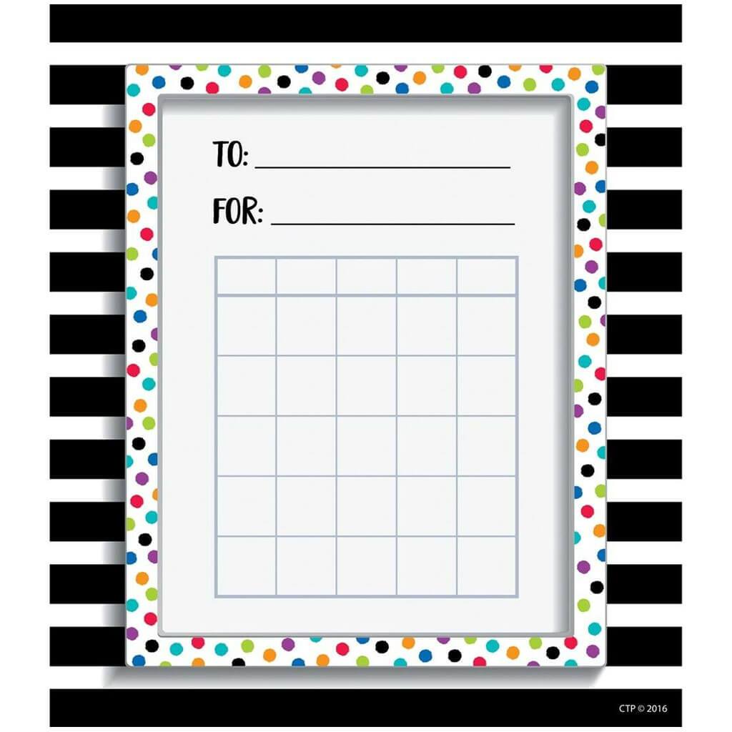 Bold &amp; Bright Spots Stripes Student Incentive Charts