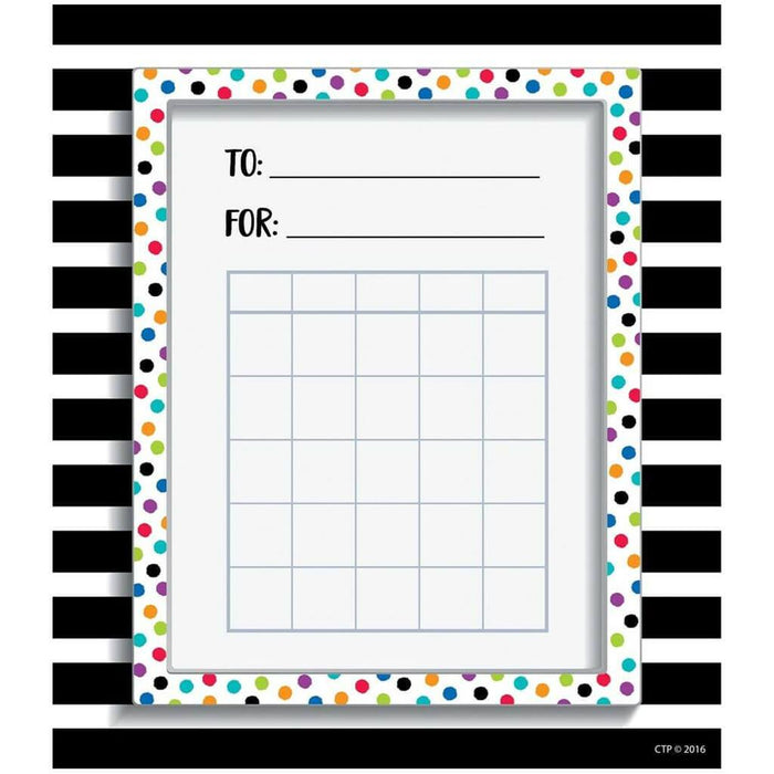 Bold & Bright Spots Stripes Student Incentive Charts