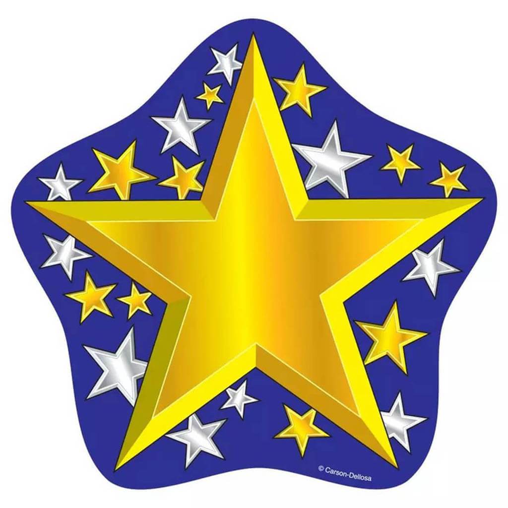 Gold and Silver Stars Cut-Outs