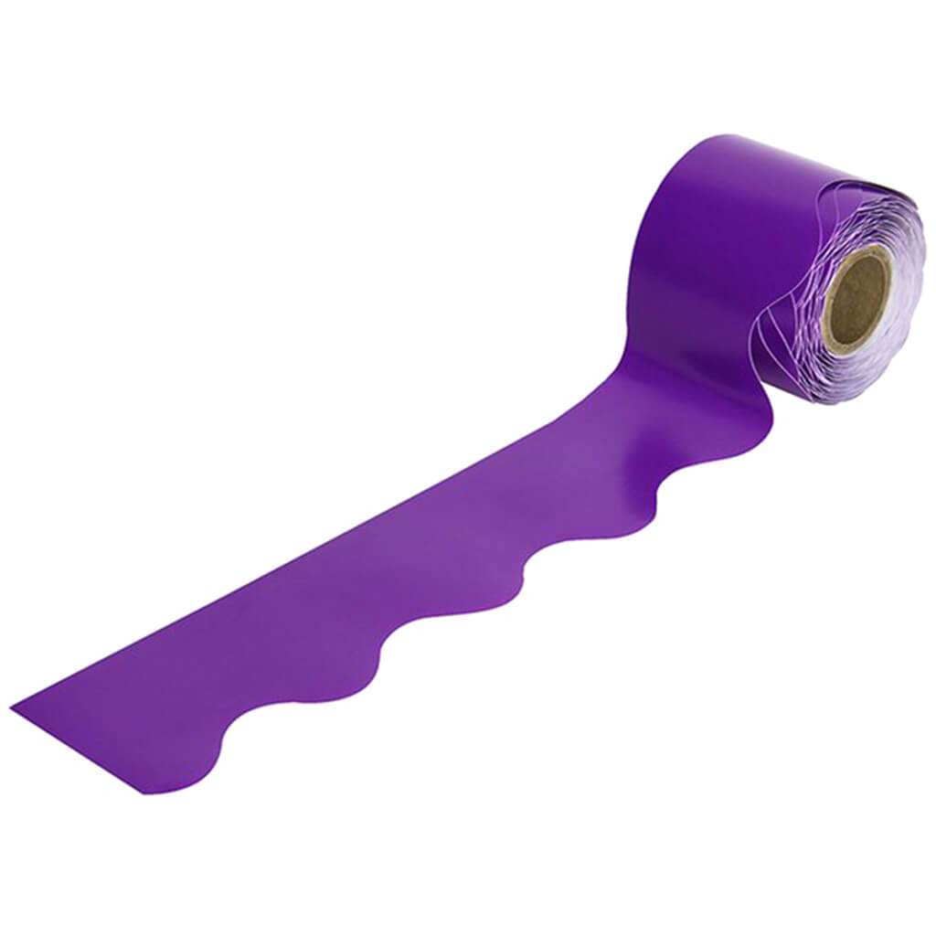 Purple Rolled Scalloped Borders