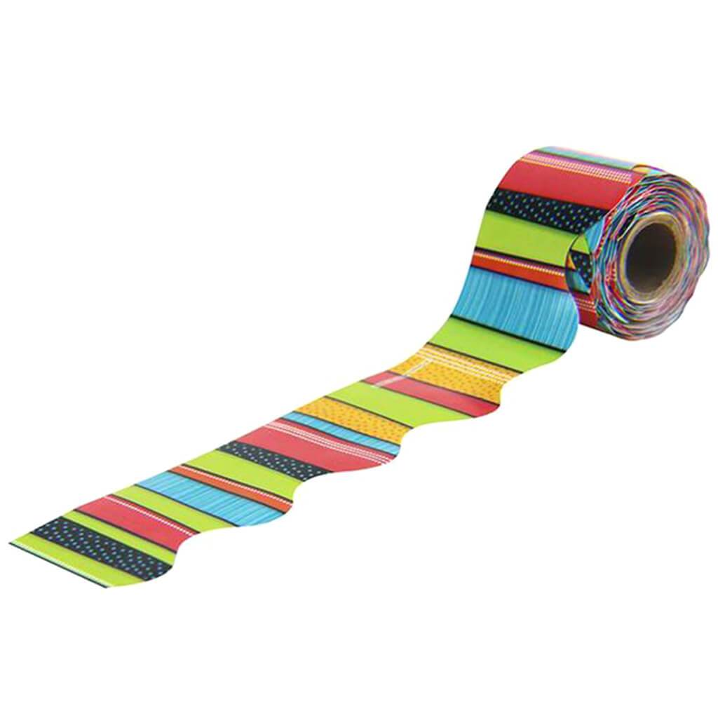 Stylin' Stripes Rolled Scalloped Borders