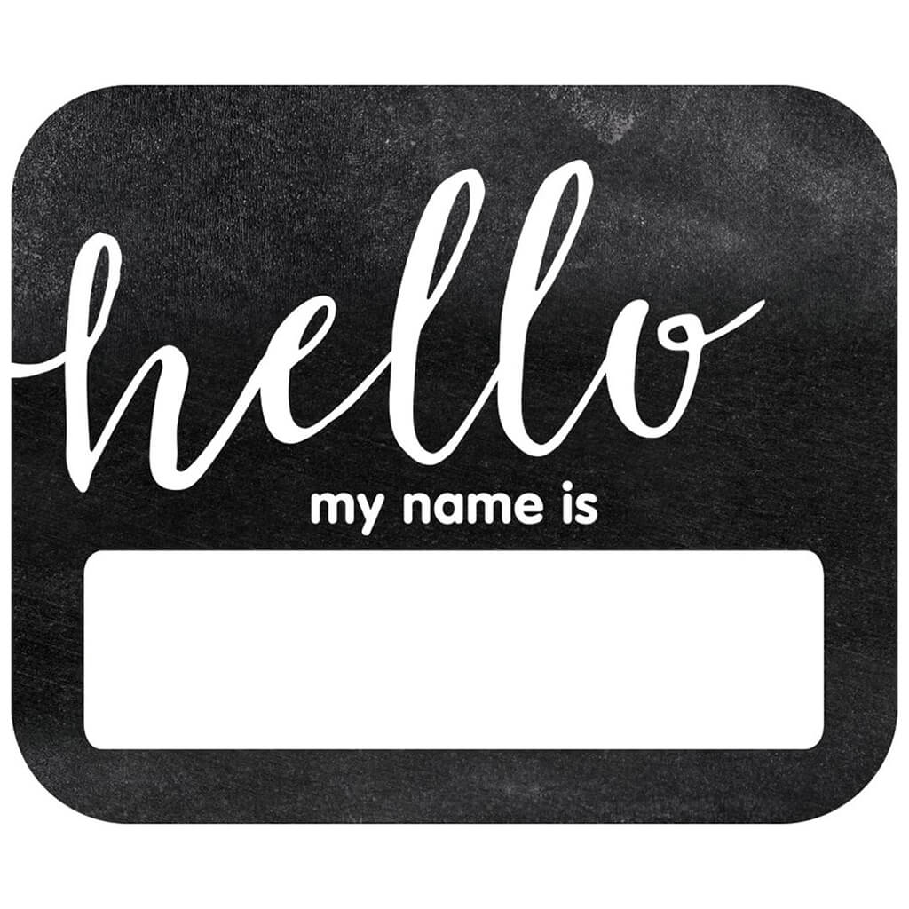 Industrial Chic Hello Nameplates/Name Tags