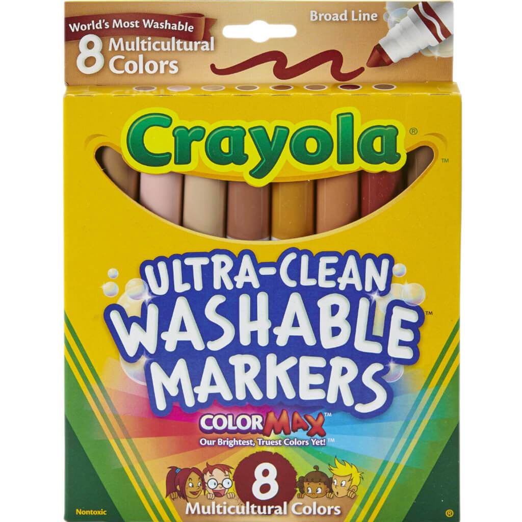 Crayola Multicultural Washable Marker Set 8ct Broad