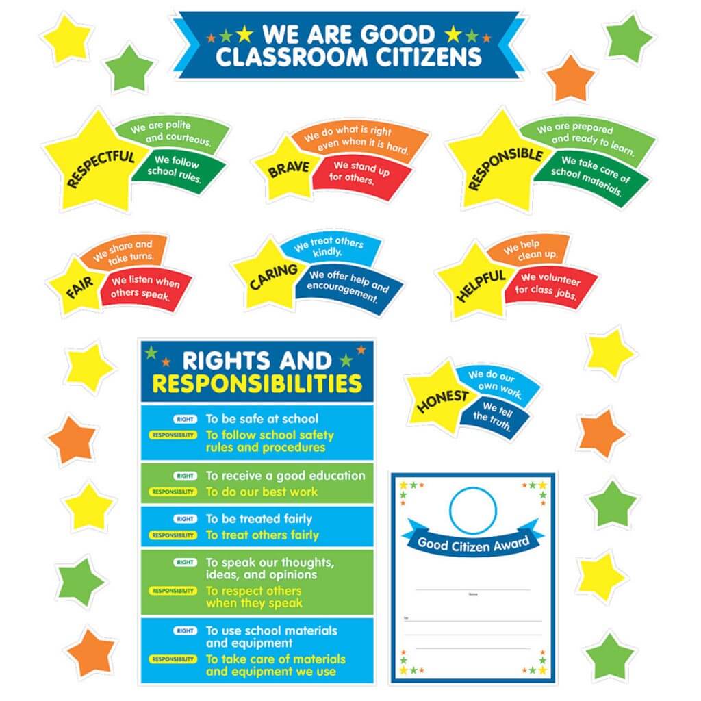 We Are Good Classroom Citizens Bulletin Board