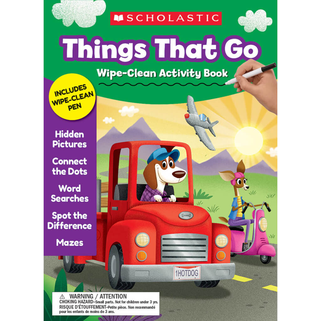 Things That Go Wipe-Clean Activity Book