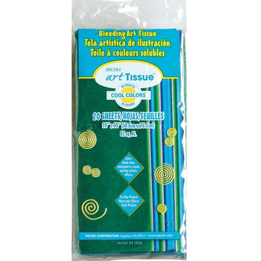 Art Tissue 20in x 30in 20 Sheets 10 Cool Colors