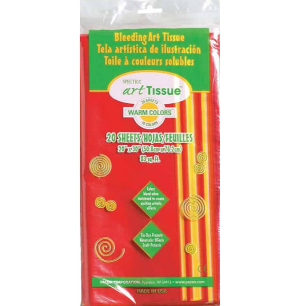 Art Tissue 20in x 30in 20 Sheets 10 Warm Colors