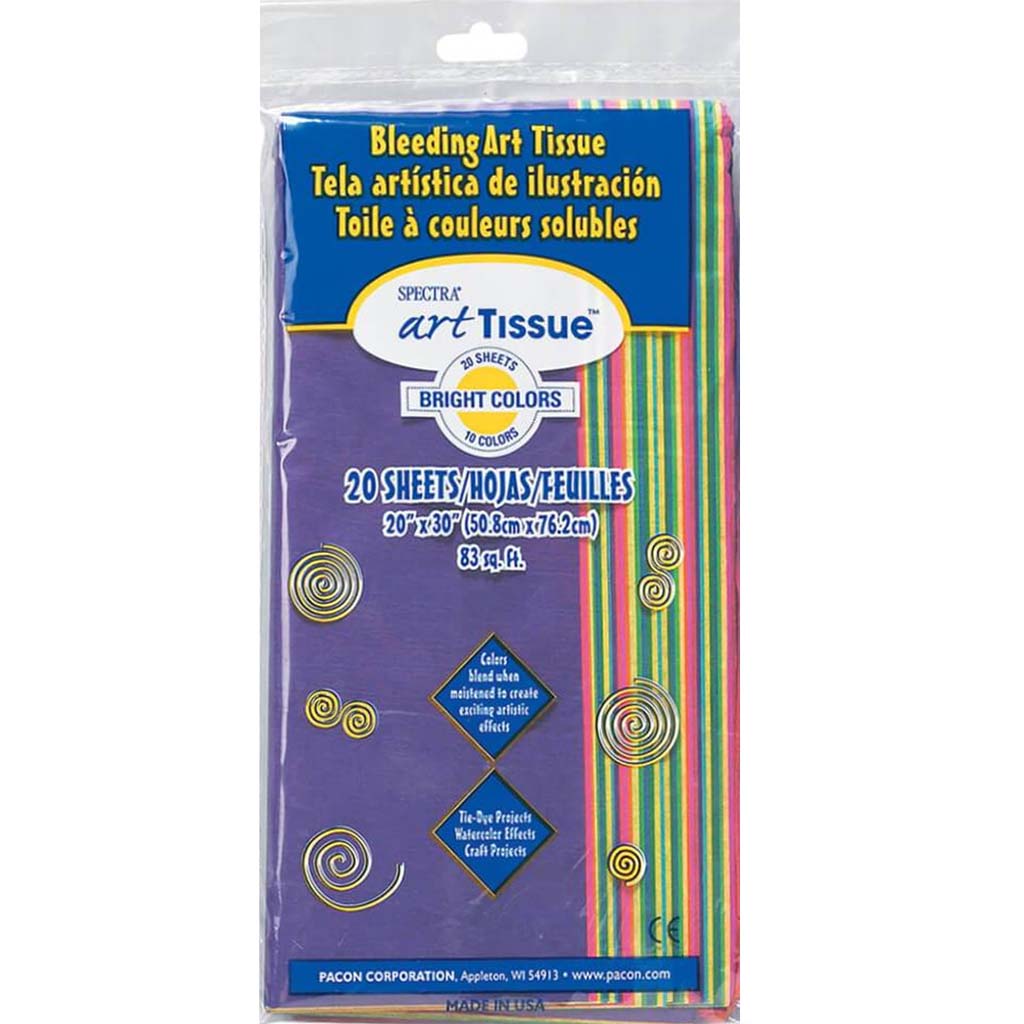 Art Tissue 20in x 30in 20 Sheets 10 Bright Colors