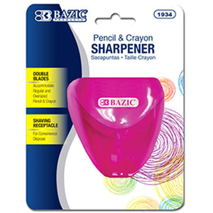 Bazic Dual Blade Sharpener with Triangle Receptacle