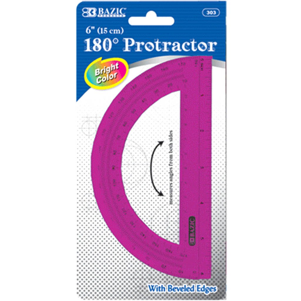 Bazic Semicircular Protractor 6in