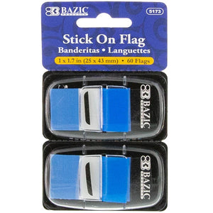 Bazic Neon Color Standard Flags with Dispenser 1in x 1.7in