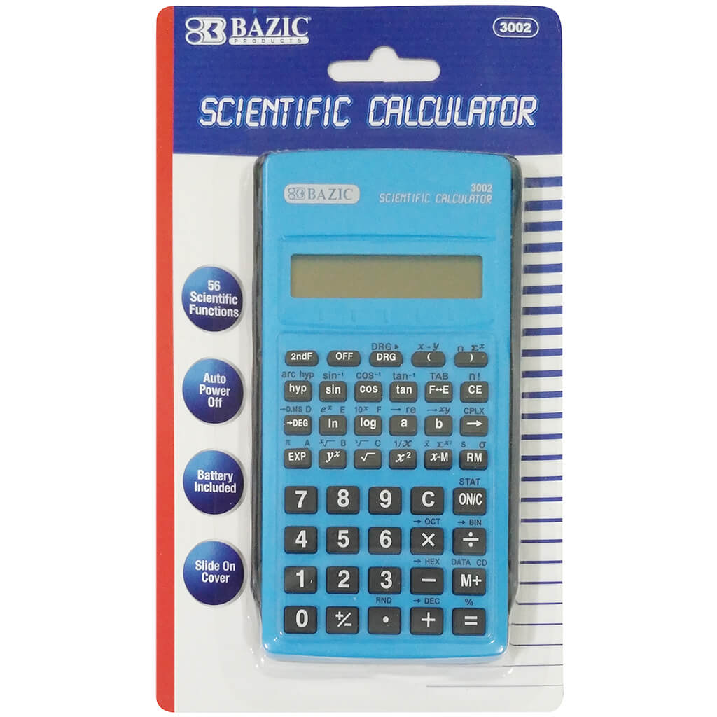 Scientific Calculator 56 Function with Slide-On Case