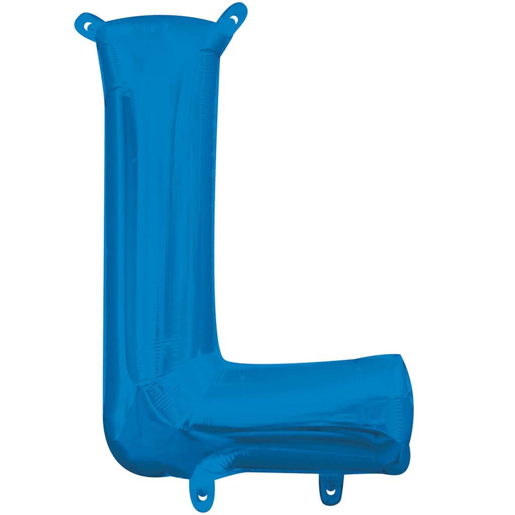 Blue Letter L Foil Balloon, 16in