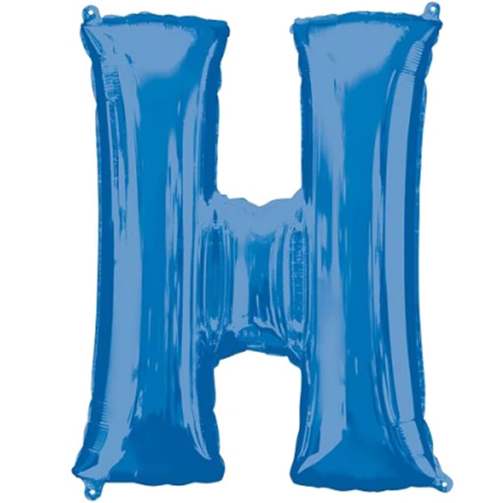 Foil Balloon Letter H 16inBlue