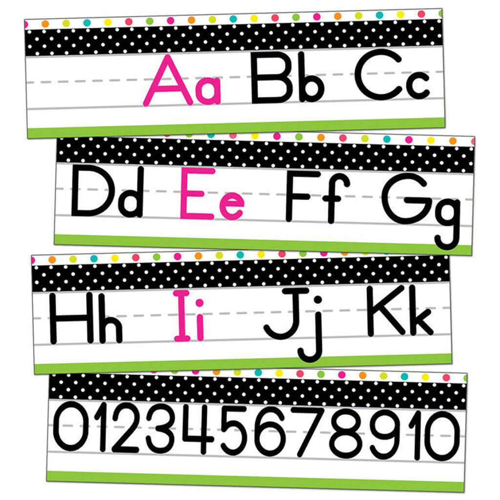 Simply Stylish Tropical Alphabet Line Manuscript Mini Bulletin Board Set