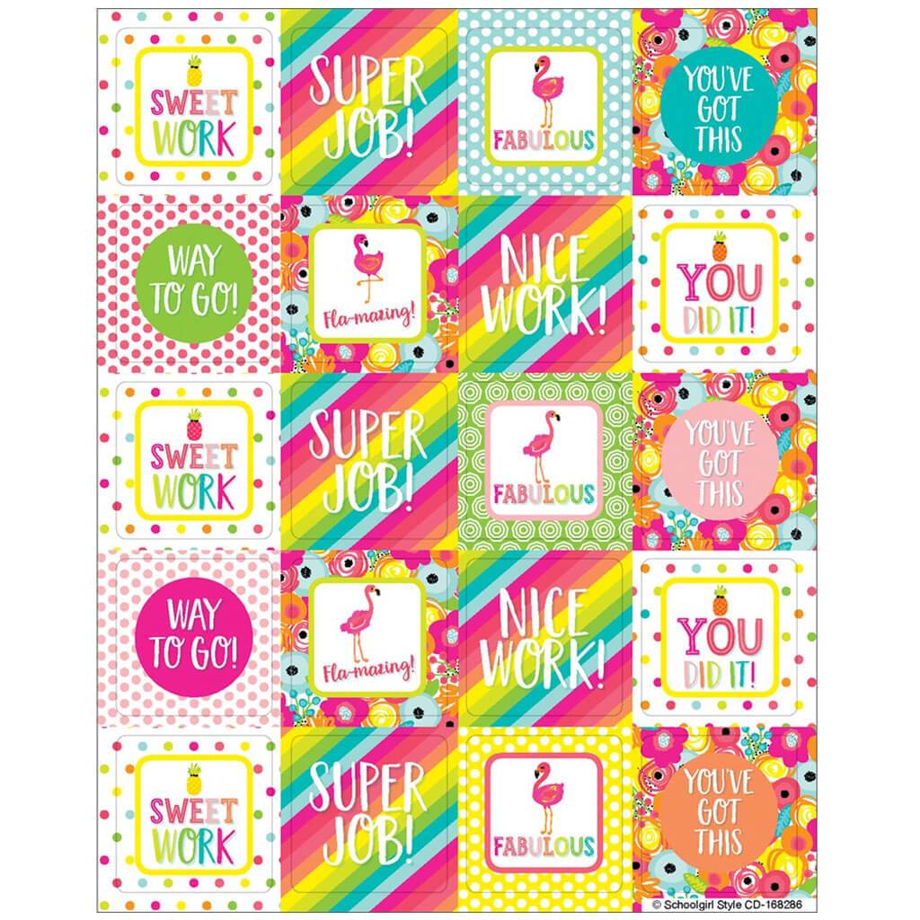 Simply Stylish Tropical Motivators Motivational Stickers