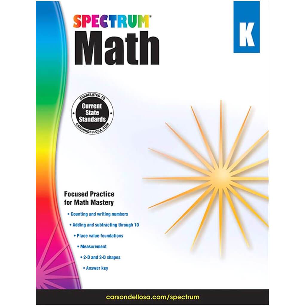 Spectrum Math Workbook, Grade K