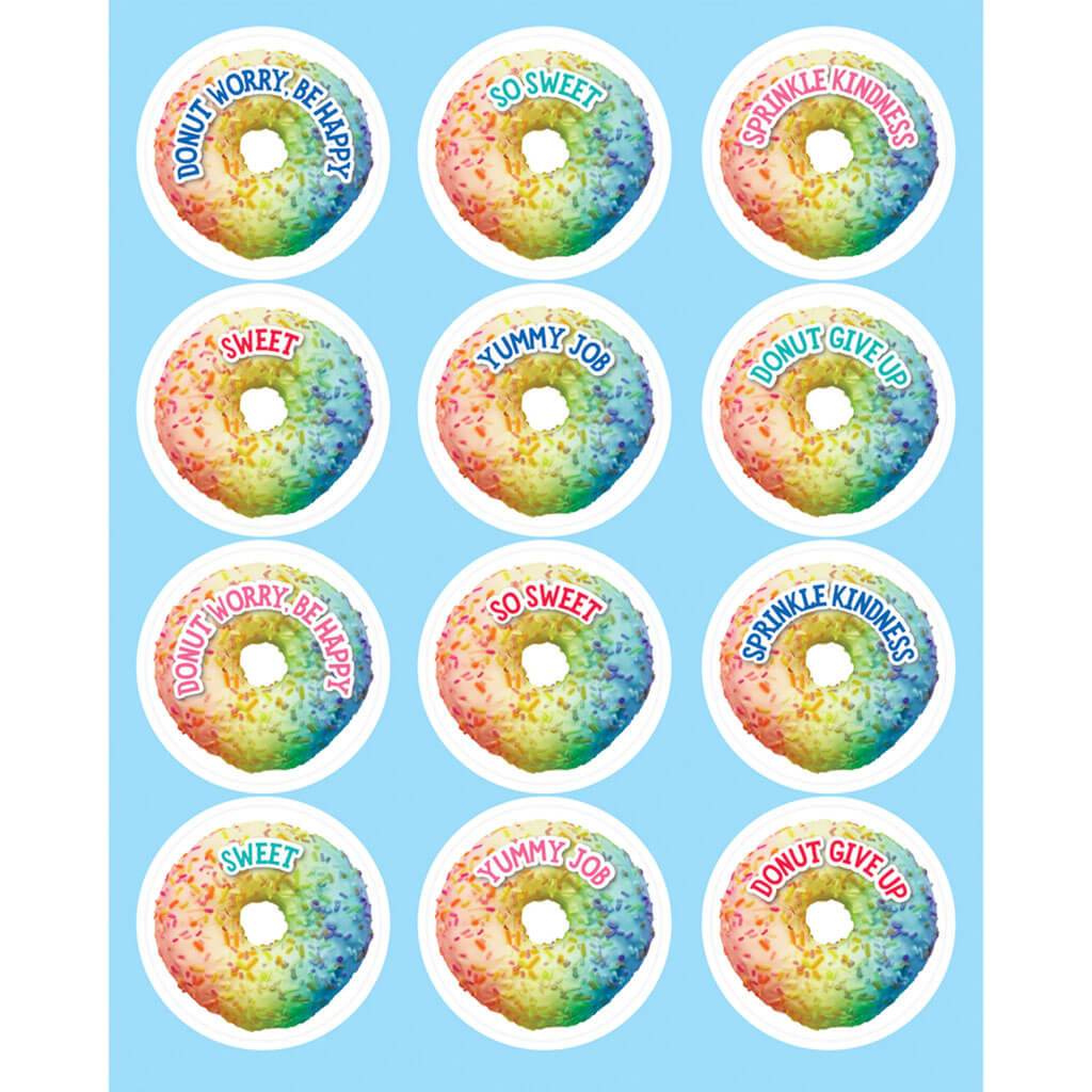 Rainbow Donuts Shape Stickers