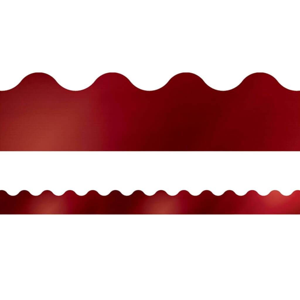 Sparkle Shine Cherry Foil Scalloped Border